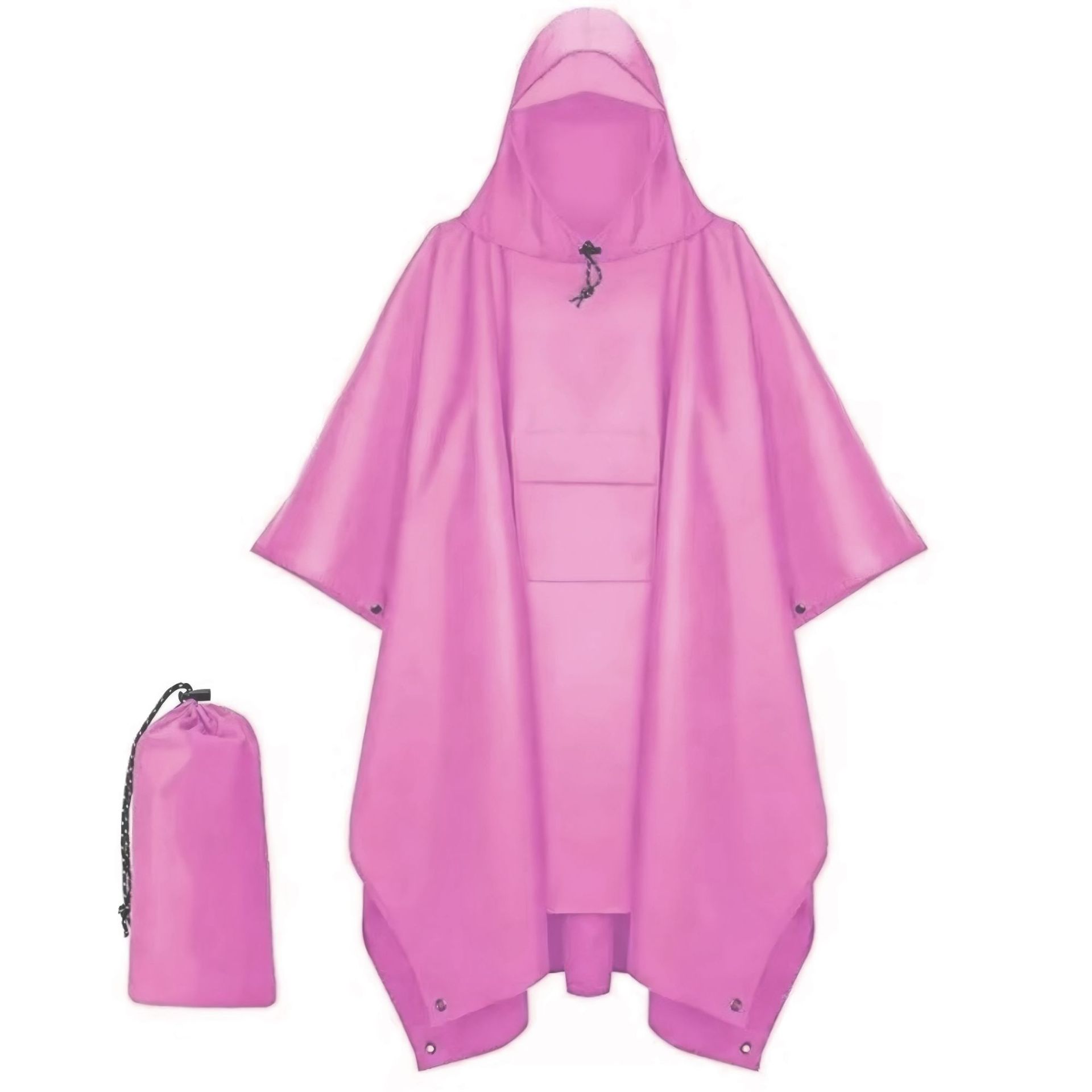 Comercio exterior impermeable al aire libre tres en uno poncho 210T poliéster PU viaje senderismo capa montañismo pesca capa impermeable