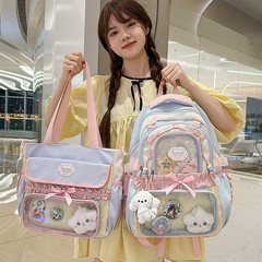 高颜值日系痛包ins风书包女初高中生背包2025新款大容量双肩包潮