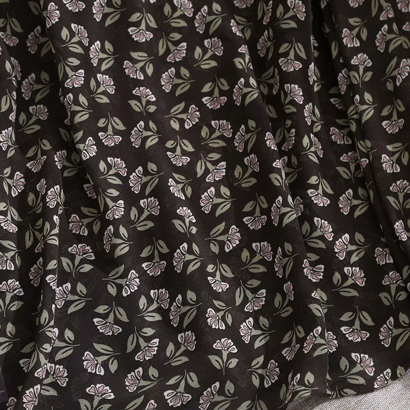 camisa de satén con estampado floral NSAM39284