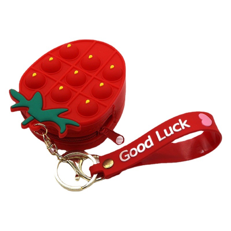 Deratización pionero monedero de la moneda de silicona niños monedero mini monedero llavero comunicado de prensa presión