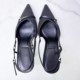 Summer New 2024 High Heels, Pointed Cross Strap Wrapped Sandals, Black Fashionable and Elegant Fine Heel Shoes