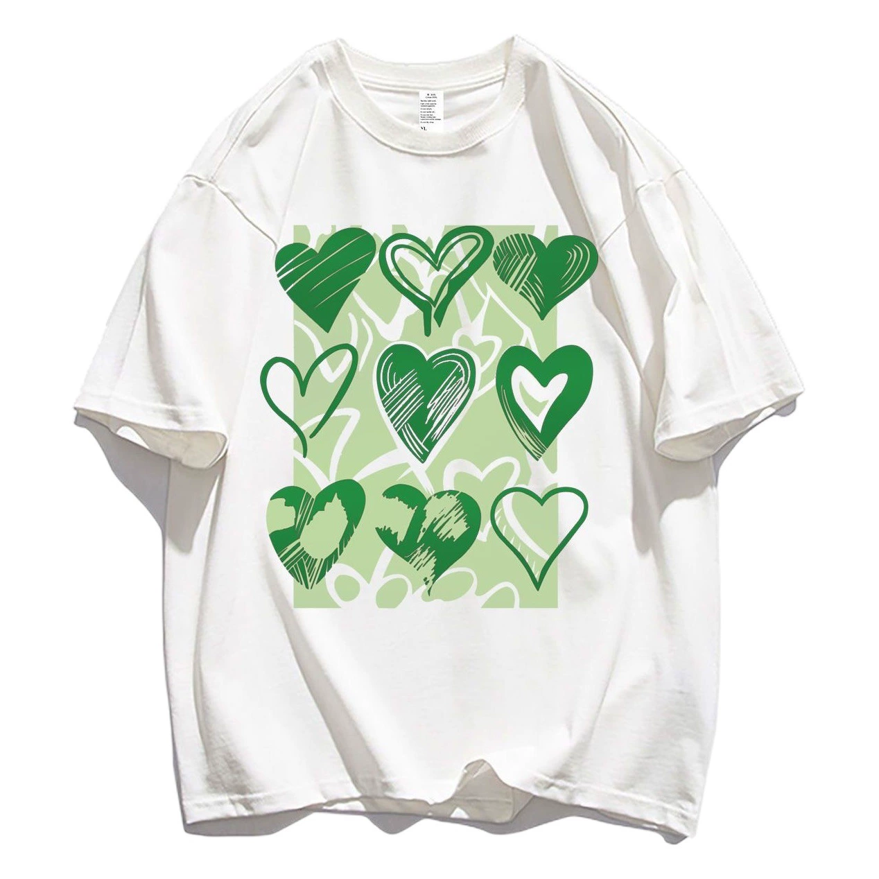 Футболка с короткими рукавами для пары, покрывающий мясо, свободная темпераментная футболка для внешней торговли Гонконг-эмодзи с ледяным шелком полукрукавов женская летняя футболка с короткими рукавами