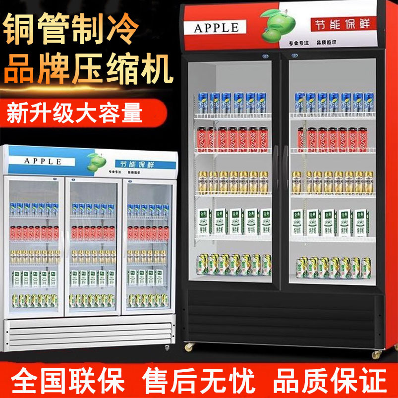 啤酒柜冷藏展示柜立式商用冰箱单门保鲜柜饭店超市冷柜双门 饮料