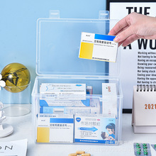 家庭透明小药箱收纳盒医药箱家用大容量收纳箱药盒口罩透明收纳盒