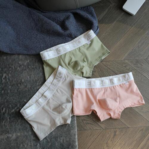 Hip lifting solid color low waist men's underwear sports youth boxer briefs Japanese design men's inner jacquard fabric