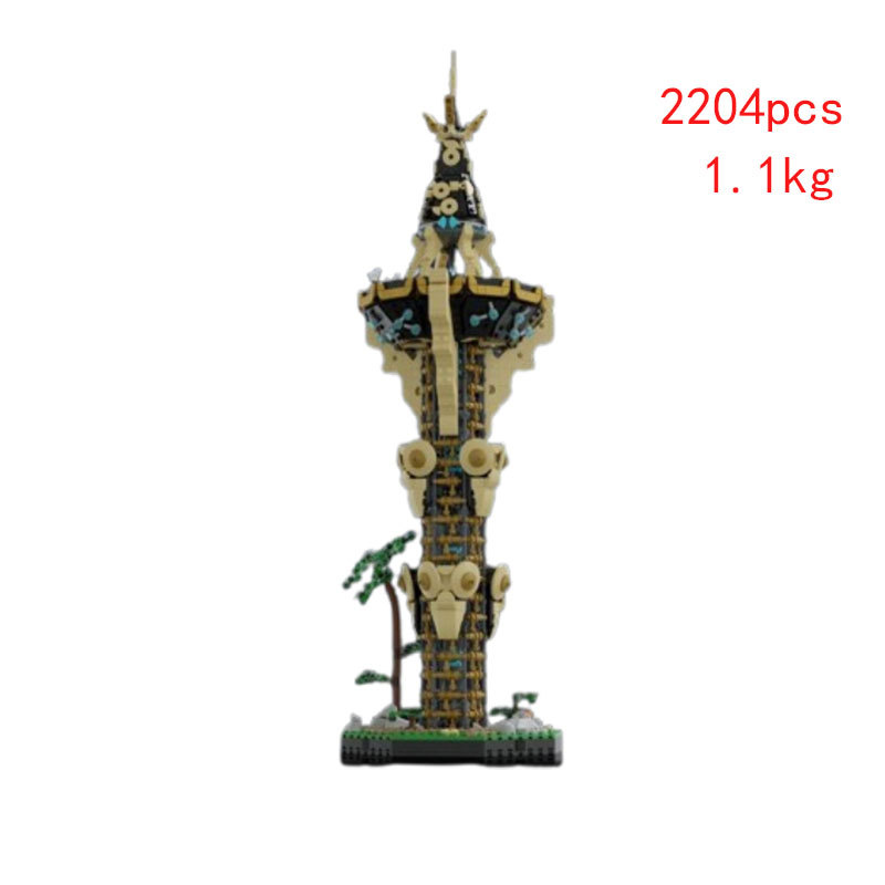 Cross-border Hot-selling In-stock MOC-139323 Small Particle Assembly Building Block Toy Zelda Tower Model Decoration_voghion.com