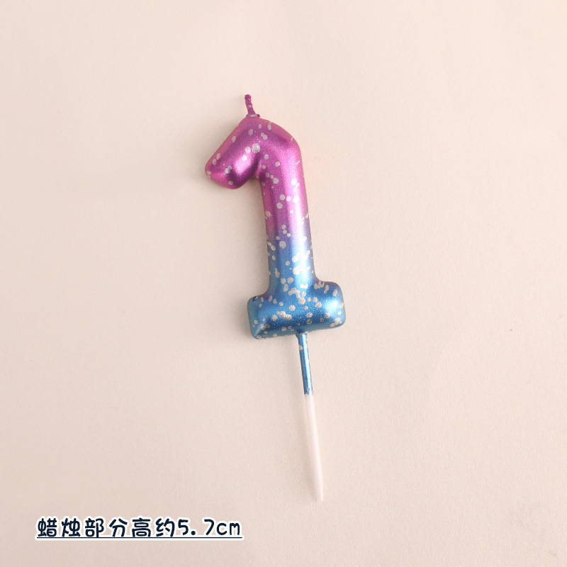 银河渐变紫蓝蜡烛1