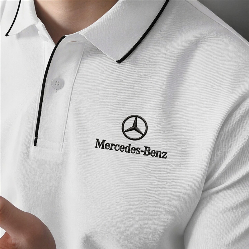 High-End Modal Polo Shirts, Customized Work Clothes with Logo Printing, Short-Sleeved T-Shirts for Mercedes-Benz 4S Store Team Members, Summer Wear High-End Modal Polo Shirts, Customized Work Clothes with Logo Printing, Short-Sleeved T-Shirts for Mercedes-Benz 4S Store Team Members, Summer Wear