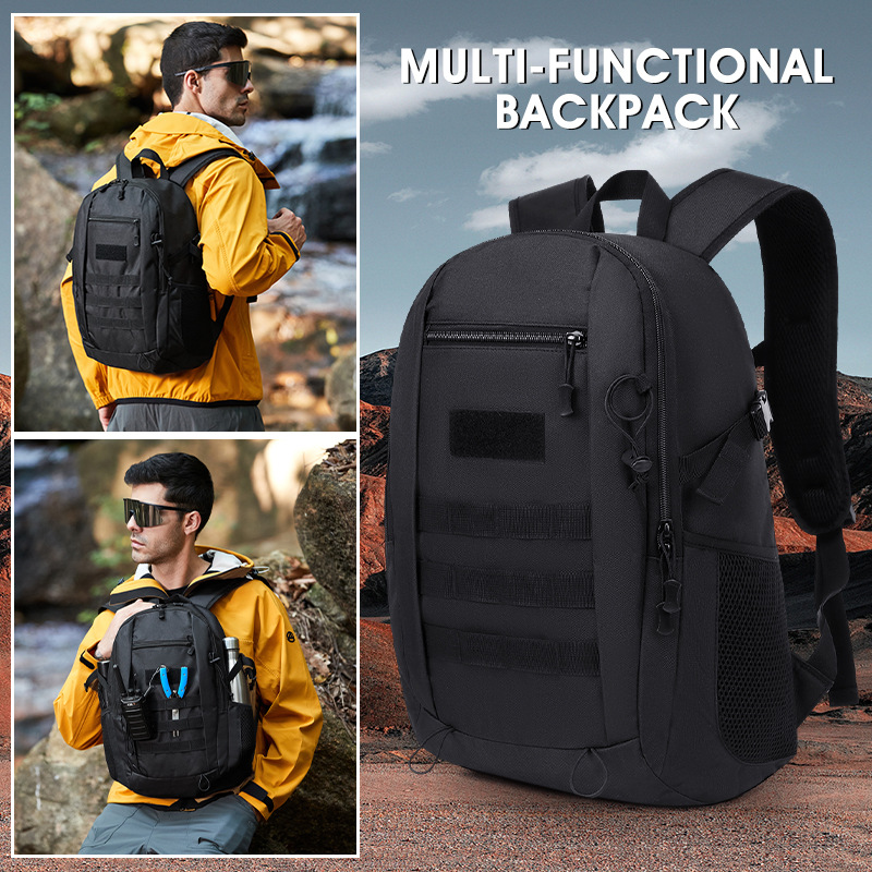 Outdoor men's and women's summer camp casual backpack for travel, business trips, mountaineering, camouflage sports backpack, camping equipment