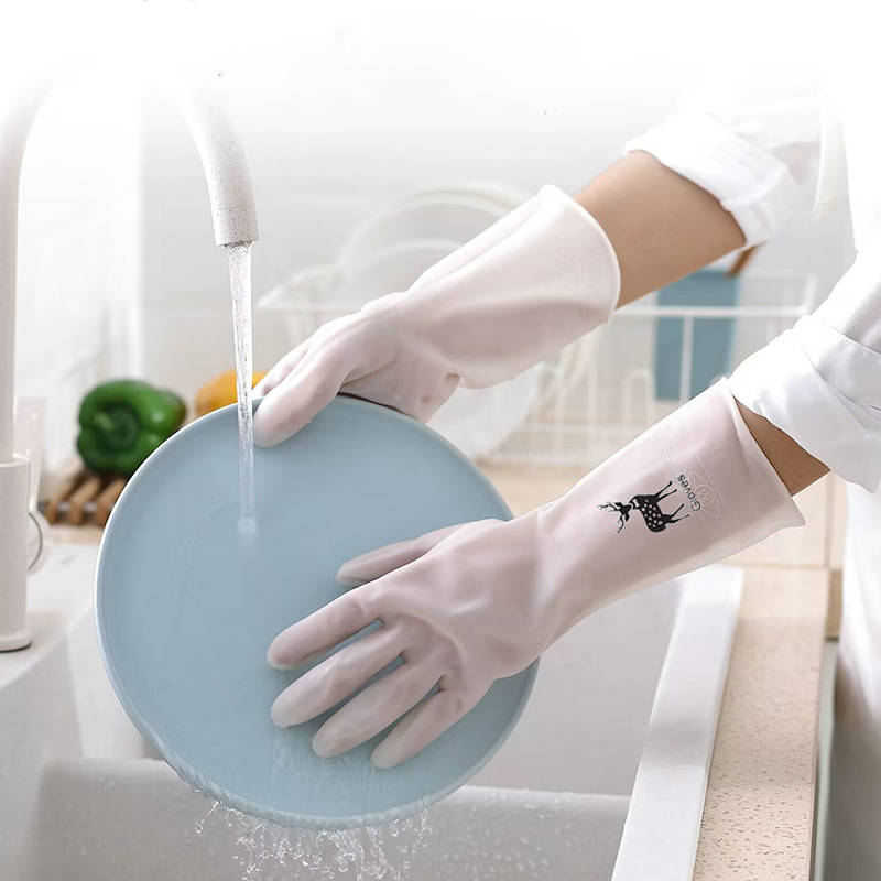 Guantes de Limpieza Doméstica Finos, PVC, Resistente al Aceite e Impermeable, para Cocina image 2