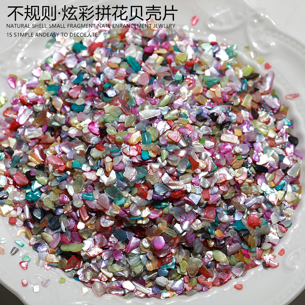 3-5mm natural parquet shell mixed sheet pearl lacquer nail art decoration hairpin lacquer inlay DIY material