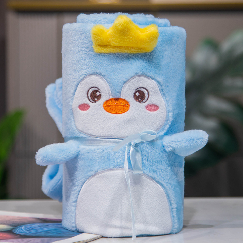 Animal de dibujos animados coral rollo manta Oficina siesta manta aire acondicionado manta estudiante niños pequeña manta grupo edificio empresa regalo