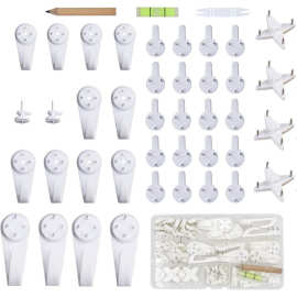 供跨境43件相框无痕挂钩混凝土隐形钉壁挂式塑料重型图片框架挂钩