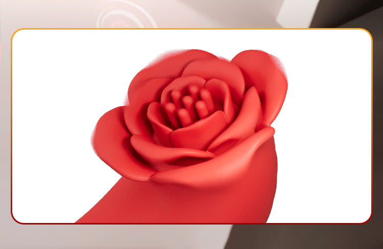 Rose Vibrating Finger Sleeve, Silicone G-Spot and Prostate Stimulation, Red Wearable Egg — detail image 3
