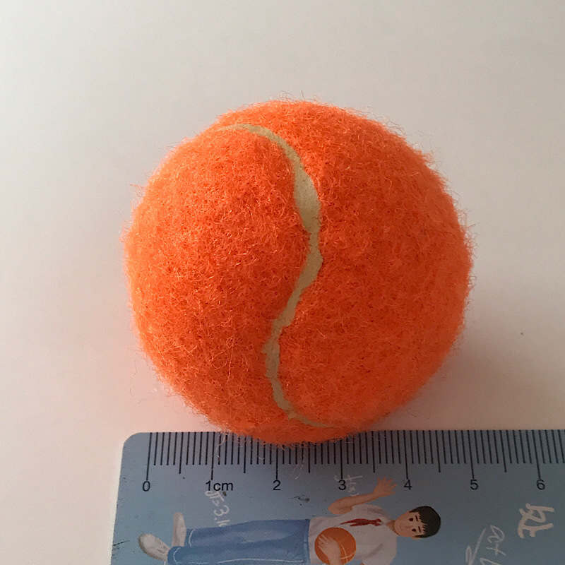 투명한 진한 주황색 작은 테니스 공 5CM