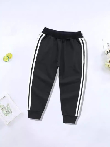 Kids' Pure Cotton School Uniform Pants: Versatile Spring & Autumn School Sweatpants—Comfortable, Double-Bar and Single-Bar Designs, Perfect for Older Children