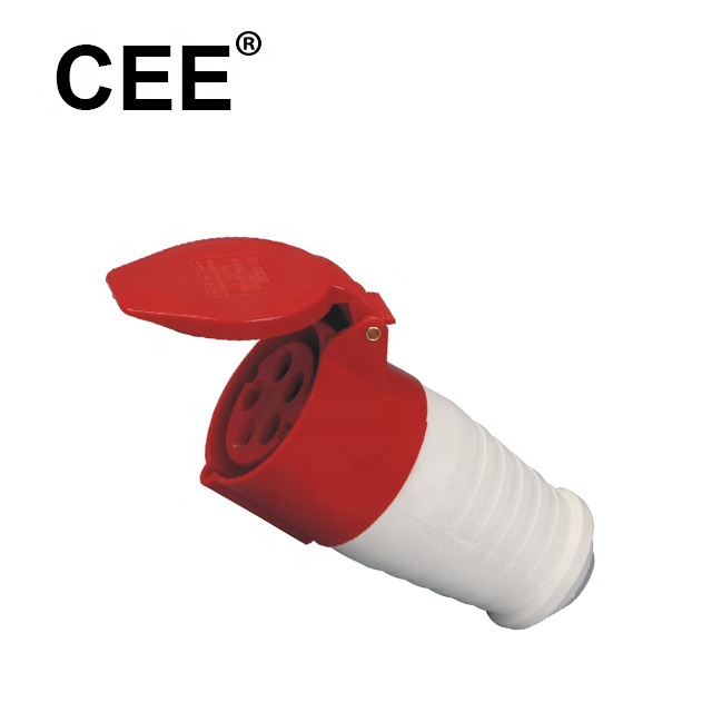 CEE-215/225红色16/32A 380V IP44 3P+N+E五芯工业插头插座联接器