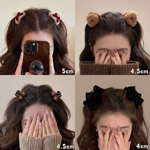 New half-up hair style small claw clip for women, high-end princess hair accessories, clip at the back of the head, front forehead, side hair clip