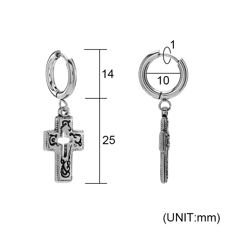 Minimalistiske herre øreringe i rustfrit stål retro_voghion.com