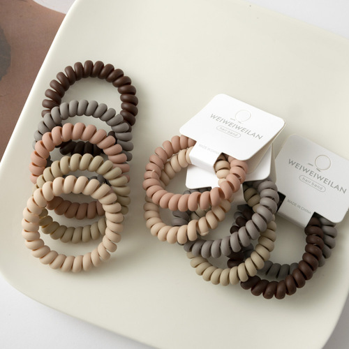 2-piece matte large phone cord hair tie set Korean new color versatile high-elasticity seamless ins hair accessories