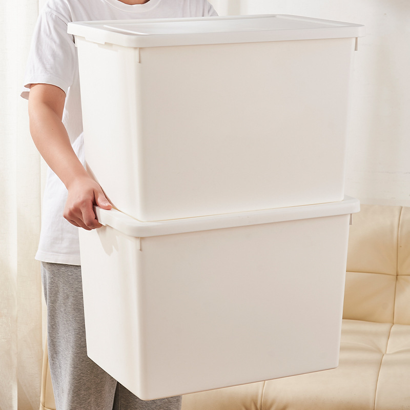 Large-Capacity Storage Box with Lid Household Storage Box Thickened Plastic Clothing Toys Sundry Storage Box Wholesale