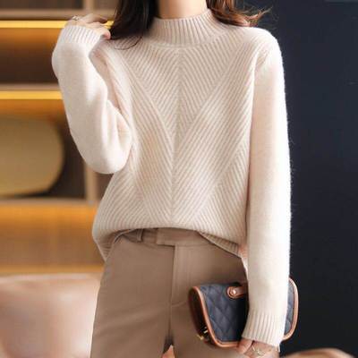 Solid sweater Half a 2022 new pattern Autumn and winter Women's wear fashion Versatile thickening Exorcism Easy knitting jacket