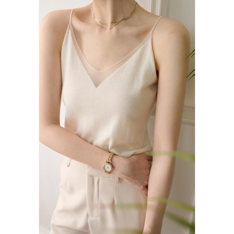 Fabric Texture! Wool Spliced V-Neck Camisole Base Layer Vest for Women, Textured Wool Vest Fabric Texture! Wool Spliced V-Neck Camisole Base Layer Vest for Women, Textured Wool Vest