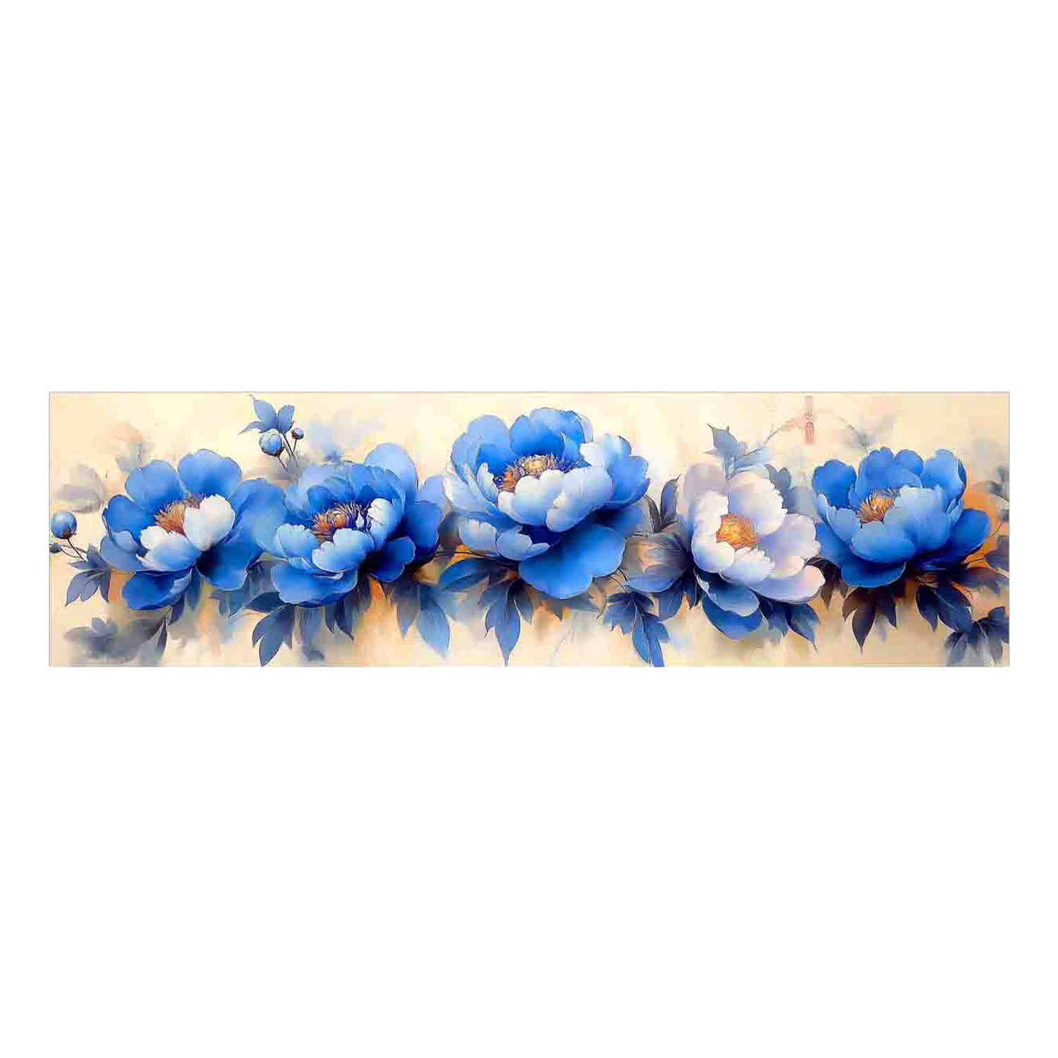 [Algodón importado] Mona Lisa Royal Punto de cruz Peonía azul Estilo chino Flor grande Sala de estar Bordado hecho a mano image 5
