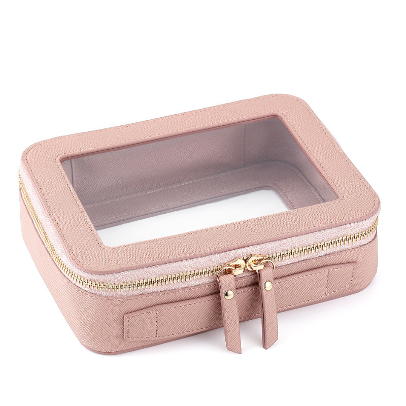 クロスボーダー新型旅行化粧バッグ携帯化粧品収納袋女性透明pu防水化粧バッグ|undefined