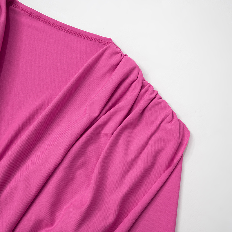 Women Clothing Sexy Swing Collar Sexy Tight Long Sleeve Romper