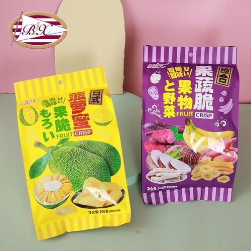 Baoxiang Fruits and Vegetables Crisps 168g Bag, Pineapple Fruit Crisps 100g Dried Fruit Office Snack Wholesale