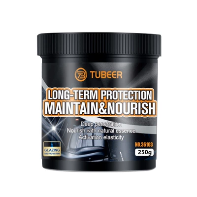 TUBEER car interior refurbished leather leather nourishing paste interior coating agent car cleaning and maintenance agent (Cleaning/curing agent) - genuine-leather-nourishing-cream-250g