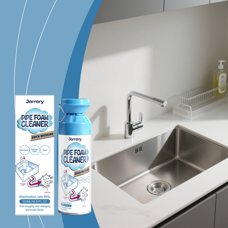 Jarrary Pipe Foam Cleaner Is Easy to Use for Dissolving and Unclogging Pipes in Kitchens and Bathrooms