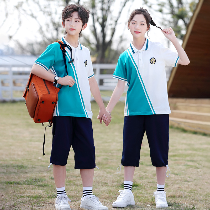 Fruit fruit student summer primary and middle school school uniform kindergarten uniform children's sports class T-shirt for big and small children short sleeve