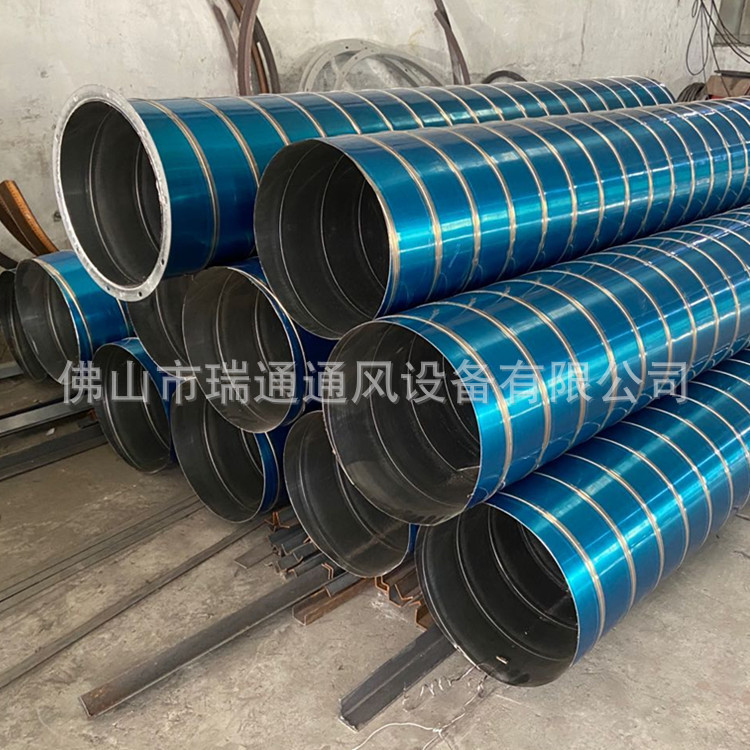 304不锈钢螺旋风管 圆形排烟除尘通风管道 201手工焊接风管