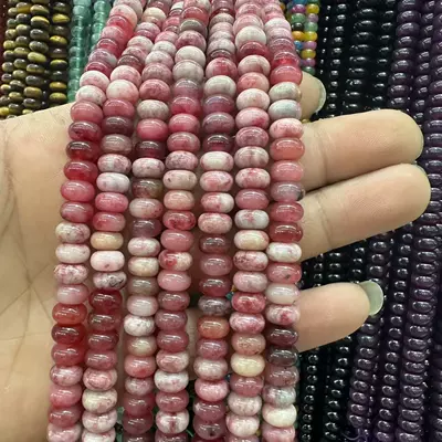 Cross-border abacus beads 5*8mm white: Zərgərlik ara hissələri - see-the-color-for-yourself-58mmabout-70-80-pieces-white-stone-optimized