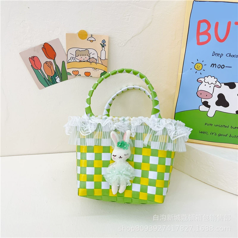 Storage system, small basket, woven small bag, handheld beach shoulder bag