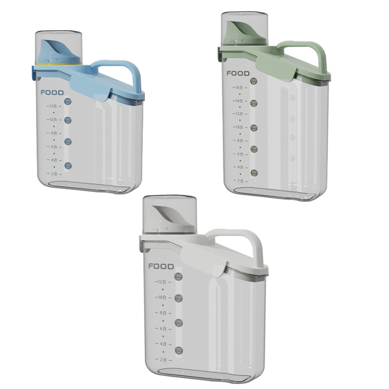 Amazon caliente transfronteriza hogar cocina tanque de almacenamiento comida para gatos tanque de comida para perros detergente para la ropa detergente tanque de almacenamiento Primera Opción