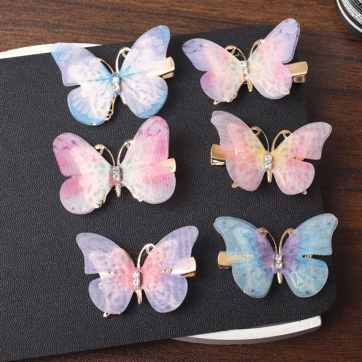 Accesorios para el cabello con lazo inteligente para niños, horquilla de mariposa de simulación grande, accesorios de actuación de hadas pequeñas, accesorios para el cabello