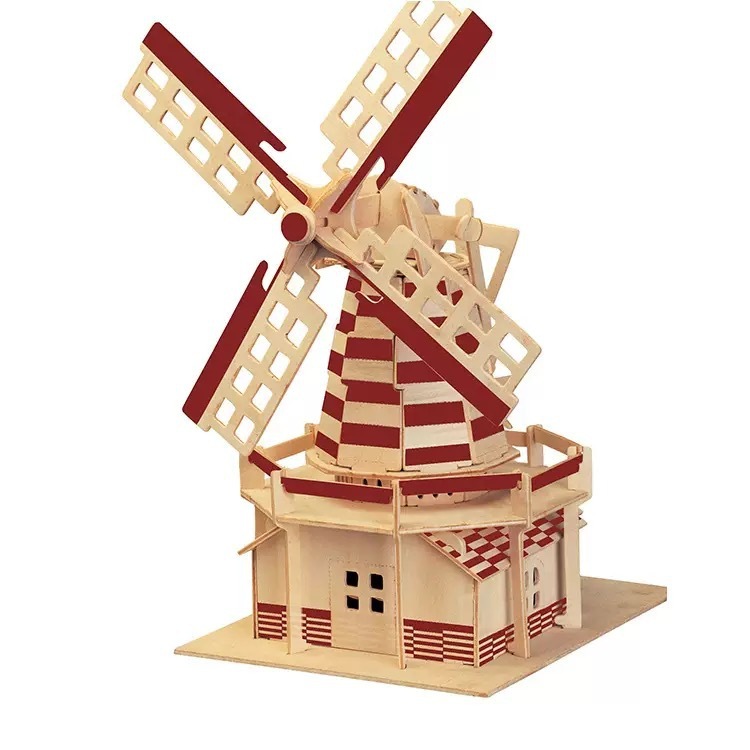 木製3d建築動物交通模型DIY手作りほぞ卯構造組み合わせ立体パズル子供メーカーバッチ|undefined