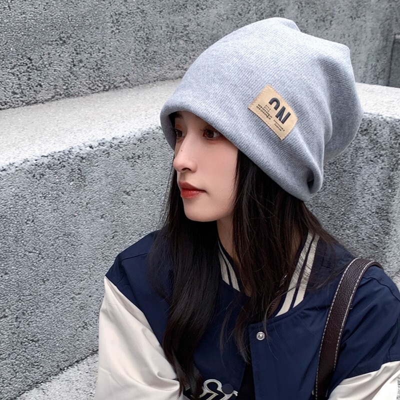 网红堆堆帽女秋冬季产后月子帽百搭显脸小针织毛线保暖包头冷帽子|undefined