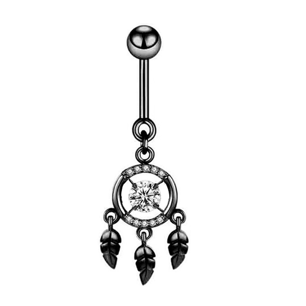 Metal Material 1 Piece Belly Rings Simple Style Heart Shape Metal Inlay Zircon