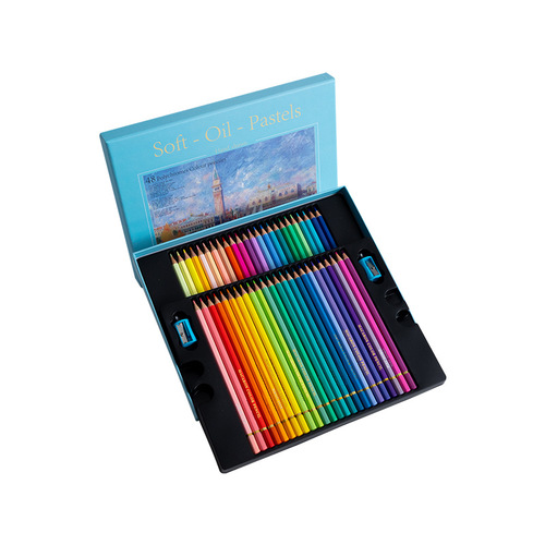 Morandi colored lead oil colored pencil 24/36/48 color water-soluble coloring painting macaron pencil