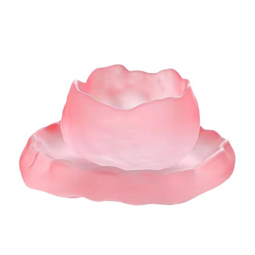 First snow glass tea cup, high-looking Japanese-style snow cup, transparent frosted tea cup, handmade glass cup