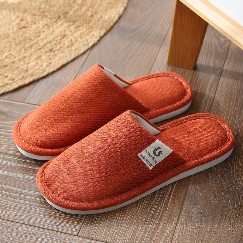 Handler Shoes Marking Baotou Children's Linen Household Indoor Slippers Non-slip Hotel Homestay Special