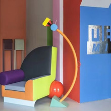 北歐意大利客廳彩色裝飾落地燈設計師書房簡約創意立式中古台燈