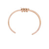 Golden metal gold bracelet stainless steel, European style, simple and elegant design, pink gold