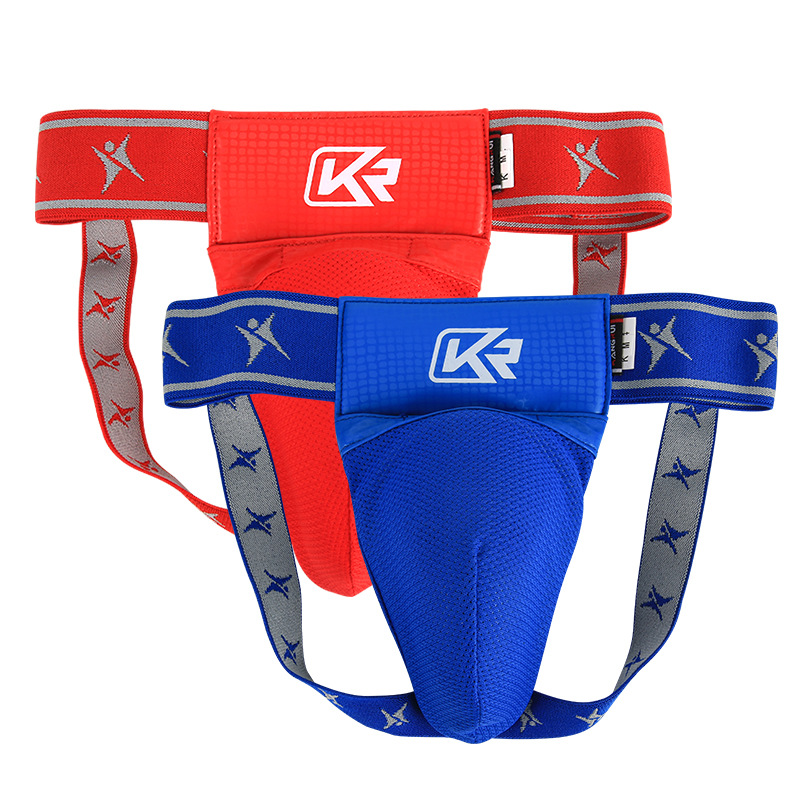Fabricantes de Kangrui transfronterizos Sanda lucha equipo de protección entrepierna entrega de una sola pieza