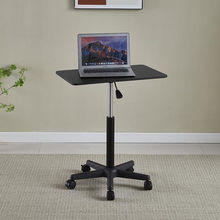 滑轮移动小桌子站立式工作台可升降小型床边桌笔记本电脑升降桌子