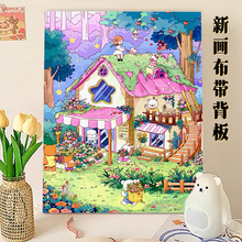 【森林花店】八代背板 治愈DIY数字油画丙烯画手绘画手工减压装饰